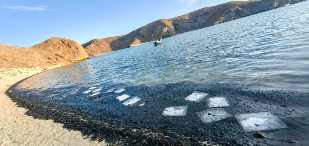 poluição de praia no México