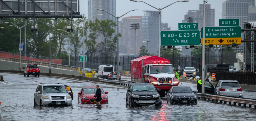 chuvas em Nova York/inundação