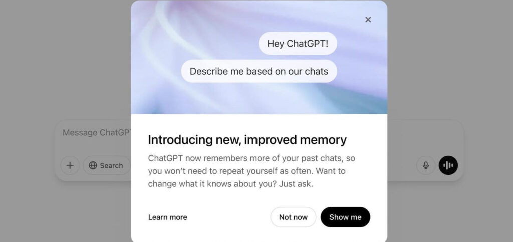 OpenAI turbina a memória do ChatGPT; veja