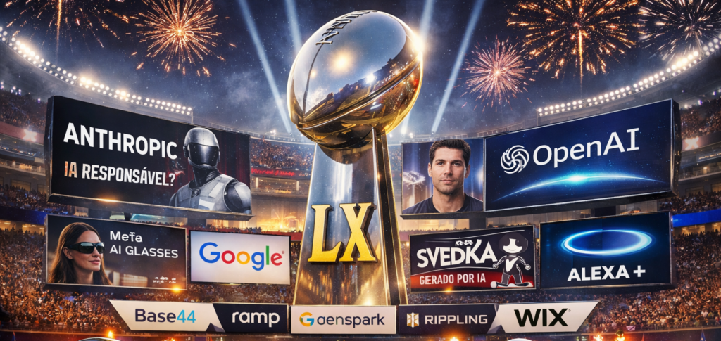 IA invade o Super Bowl LX e transforma o intervalo comercial em uma disputa pelo futuro da atenção