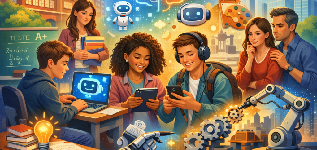 Adolescentes e IA: estudo revela como a nova geração está incorporando a tecnologia no cotidiano
